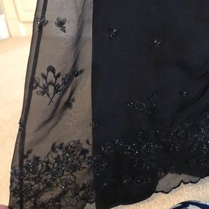 Ann Taylor 100% black silk skirt